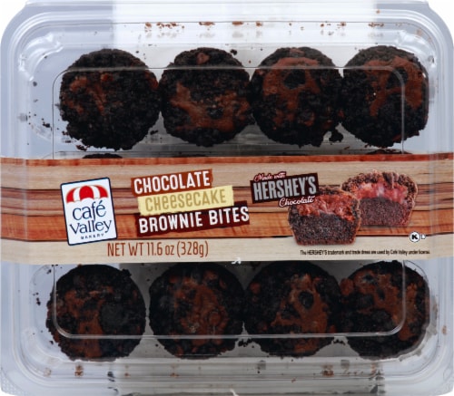 Cafe Valley Hershey's Chocolate Cheesecake Brownie Bites Perspective: front
