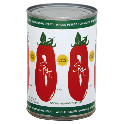 San Merican No Salt Added Whole Peeled Tomatoes Perspective: front