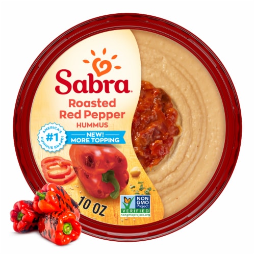 Sabra Roasted Red Pepper Hummus Perspective: front