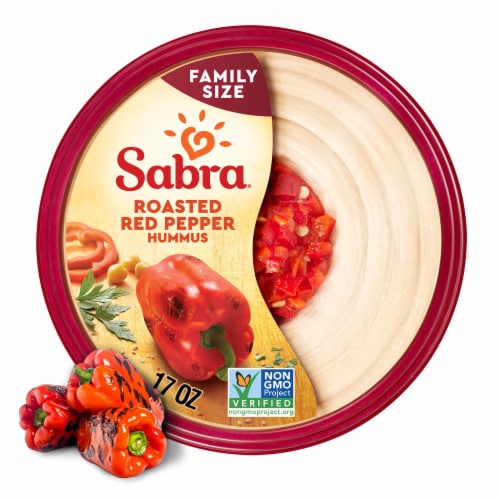 Sabra Roasted Red Pepper Hummus Perspective: front