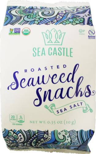 Sea Castle Organic Sea Salt Roasted Seaweed Snacks Perspective: front