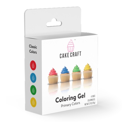 Cake Craft Primary Coloring Gel Kit Perspective: front