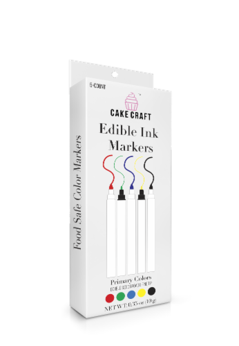 Cake Craft Primary Colors Edible Ink Markers Perspective: front