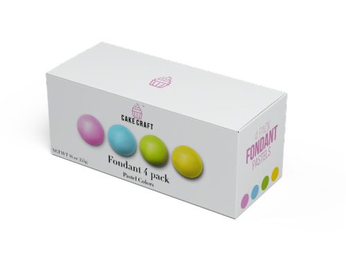 Cake Craft Pastel Color Fondant Perspective: front