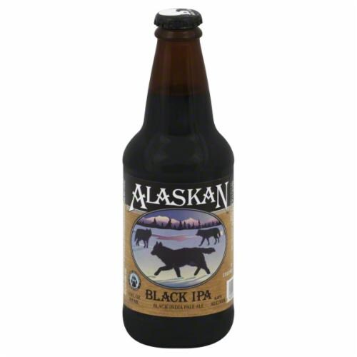 Alaskan Brewing Co. Black IPA Beer Perspective: front