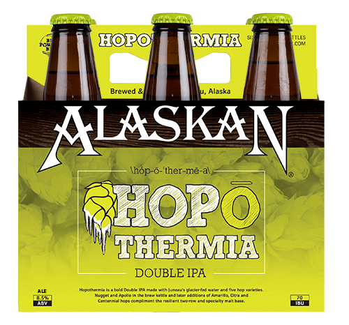 Alaskan Brewing Co. Hopothermia Double IPA Perspective: front