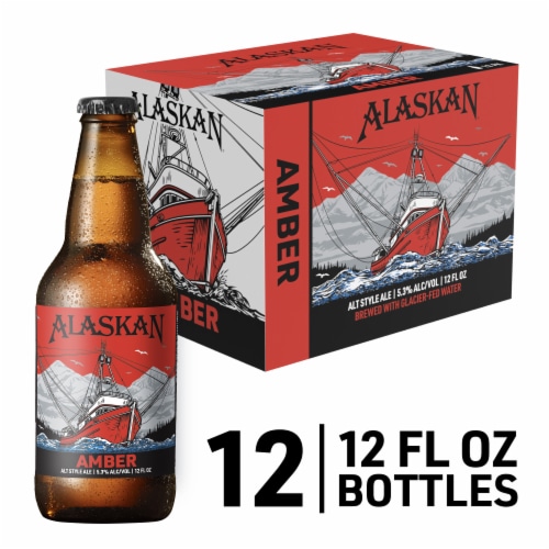 Alaskan Brewing Co. Amber Alt Style Ale Craft Beer Perspective: front