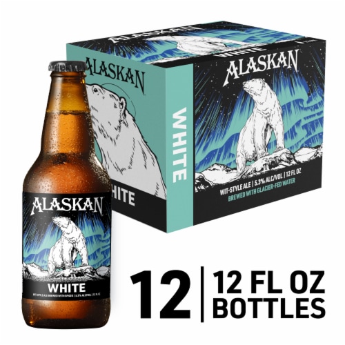 Alaskan Brewing Co. White Wit-Style Ale Craft Beer Perspective: front
