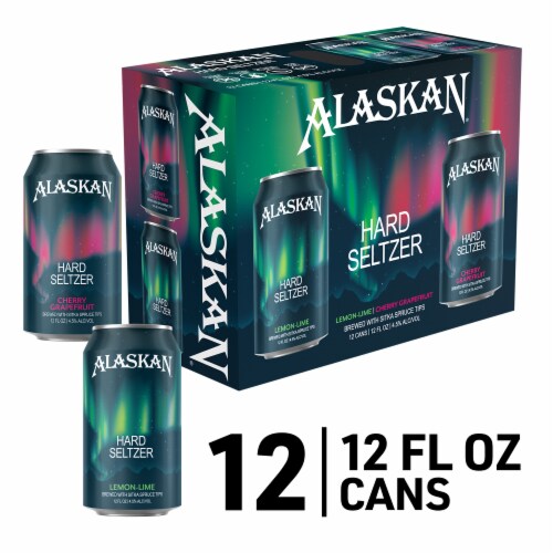 Alaskan Hard Seltzer Two Flavor Mixed Pack Perspective: front