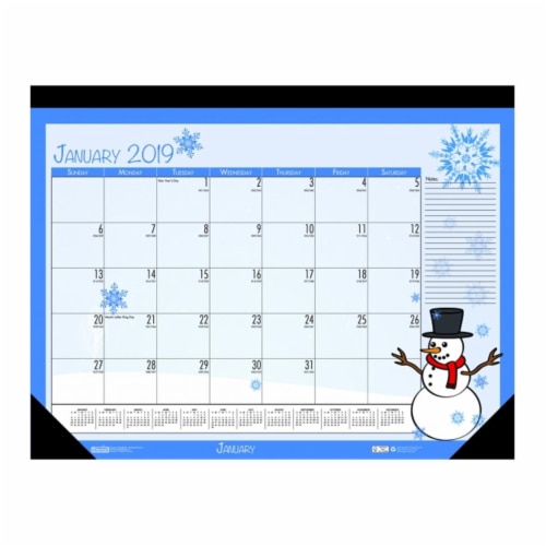 House of Doolittle HOD139 12 Months Desk Pad Calendar Seasonal - January-December Perspective: front