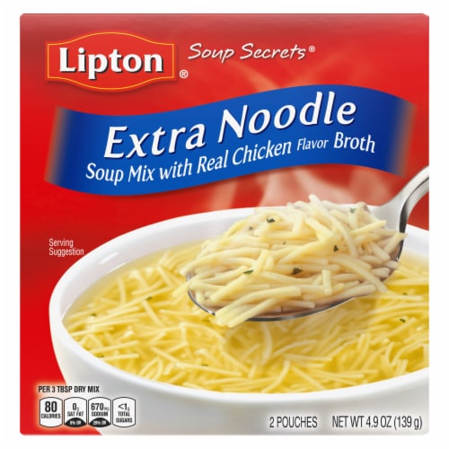 Lipton Soup Secrets Instant Soup Mix Extra Noodle Perspective: front
