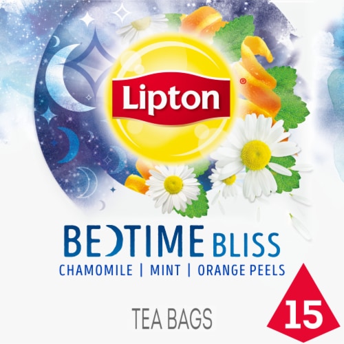 Lipton® Chamomile Mint Orange Bedtime Bliss Tea Bags 15 Count Perspective: front