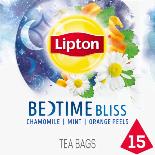 Lipton® Chamomile Mint Orange Bedtime Bliss Tea Bags Perspective: front