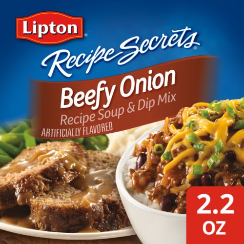 Lipton Recipe Secrets Beefy Onion Soup and Dip Mix Perspective: front