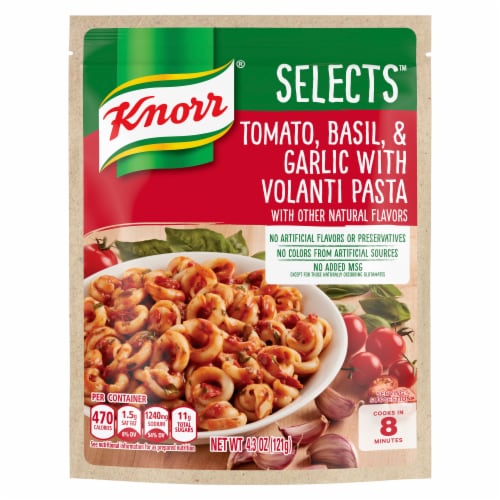 Knorr® Selects Tomato Basil & Garlic with Volanti Pasta Perspective: front