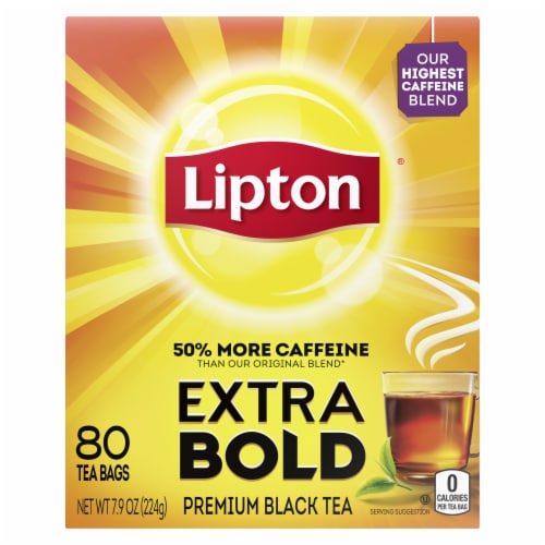 Lipton® Extra Bold Premium Black Tea Bags Perspective: front