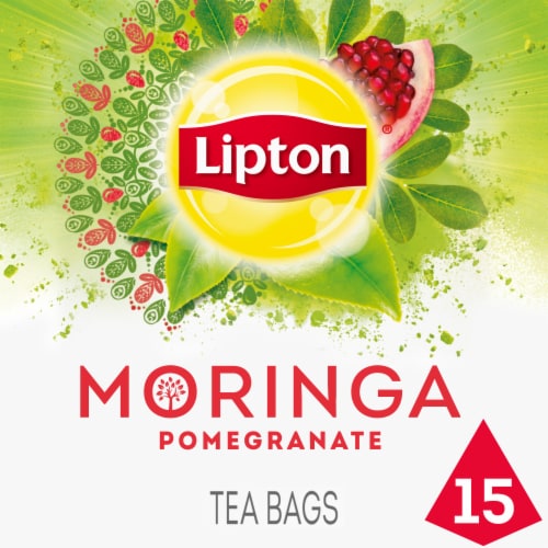Lipton® Miracle Moringa Pomegranate Green Tea Bags Perspective: front