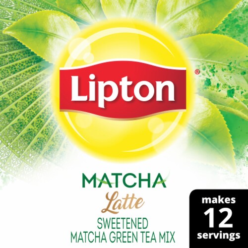 Lipton Add Dairy NonDairy Milk of Choice Cafe Style Frappe Smoothie Japanese Matcha Latte Powder Mix Perspective: front