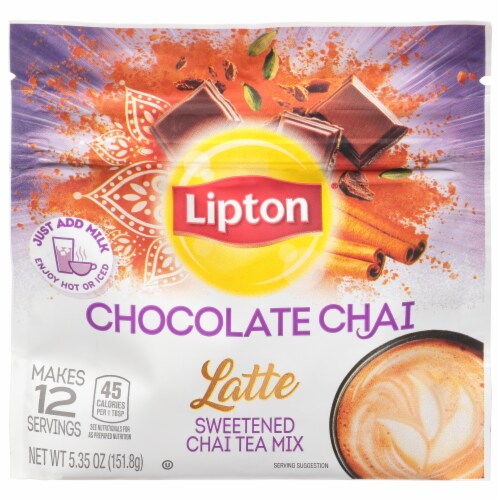 Lipton® Chocolate Chai Tea Latte Mix Perspective: front