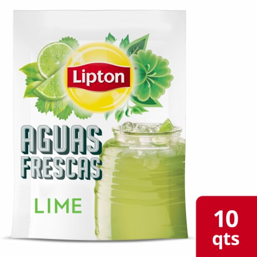 Lipton Lime Iced Green Tea Mix Perspective: front