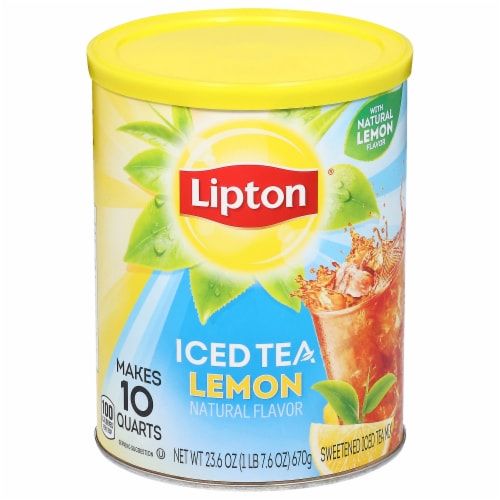 Lipton® Lemon Sweetened Iced Tea Mix Perspective: front