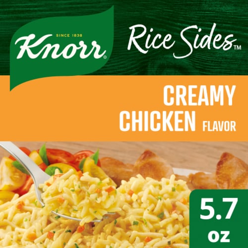 Knorr Creamy Chicken Long Grain Rice and Vermicelli Pasta Blend Rice Sides Perspective: front