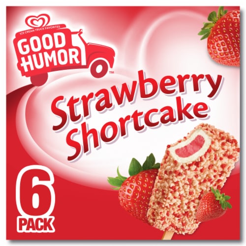 Good Humor Certified Kosher Strawberry Shortcake Frozen Dairy Dessert Ice Cream Bars Perspective: front