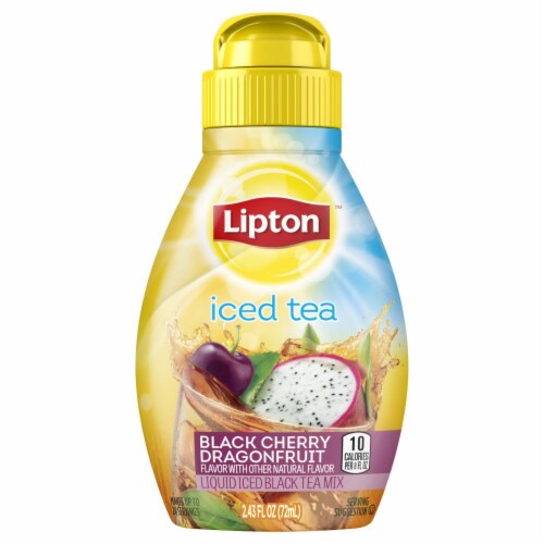 Lipton Black Cherry Dragonfruit Liquid Iced Black Tea Mix Perspective: front