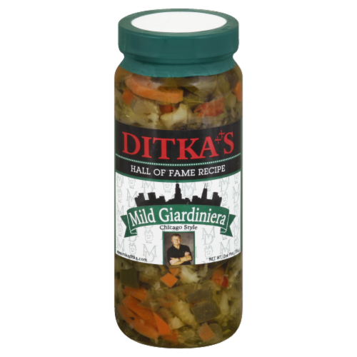 Ditka's Mild Giardiniera Picked Vegetables Perspective: front