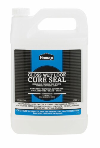Homax Cure Seal Gloss Clear Water-Based Sealer 1 gal. - Total Qty: 4 Perspective: front