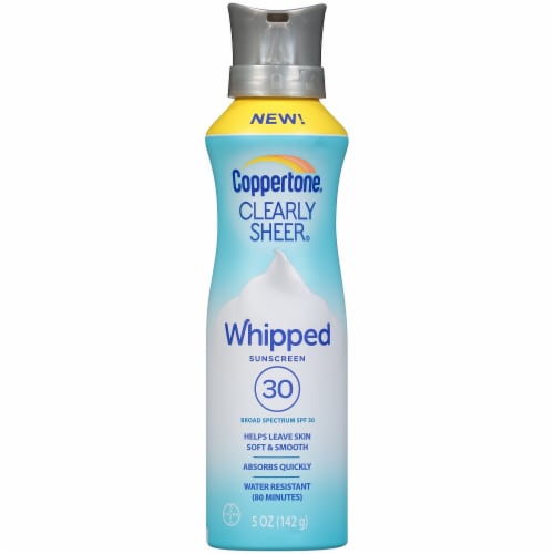 Coppertone Clearly Sheer Whipped Sunscreen SPF 30 Perspective: front