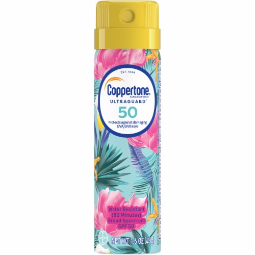 Coppertone Ultra Guard Sunscreen Lotion Spray SPF 50 Perspective: front