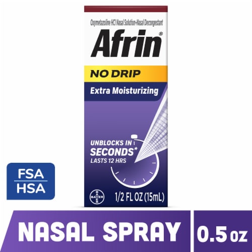 Afrin® No Drip Extra Moisturizing Nasal Congestion Releif Pump Mist Perspective: front