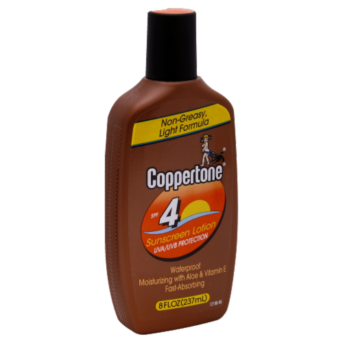 Coppertone Water Proof Sunscreen Lotion SPF 4 Perspective: front