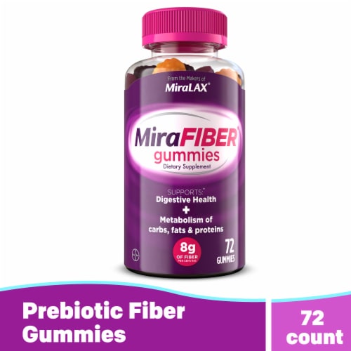 MiraLAX® MiraFiber® Dietary Supplement Gummies Perspective: front