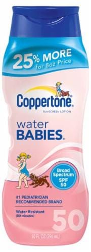 Coppertone Water Babies Sunscreen Lotion SPF 50 Perspective: front