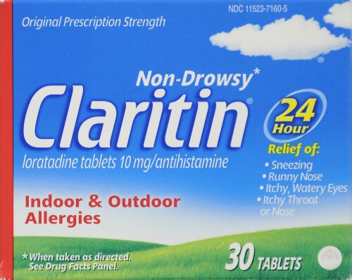 Claritin 24 Hour Allergy Tablets Perspective: front