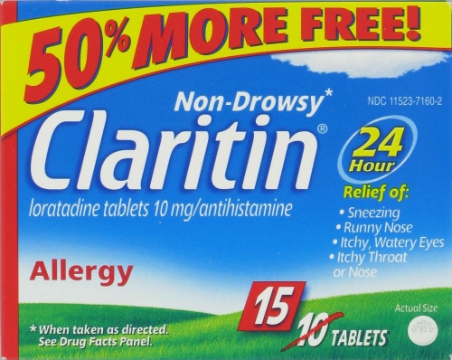 Claritin 24 Hour Allergy Tablets Perspective: front