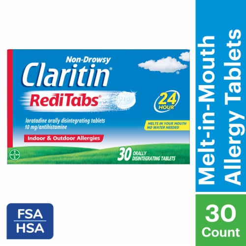 Claritin® 24 Hour Non-Drowsy Allergy RediTabs Perspective: front