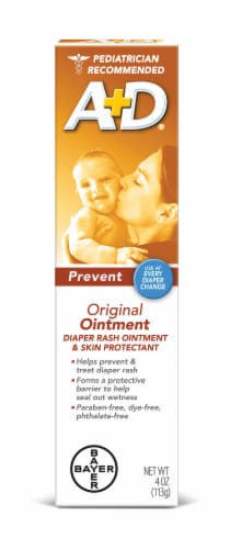 Vitamin A&D Cream Ointment for Diaper Rash and Skin Irritations, 4-ct