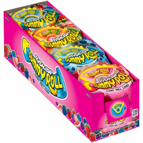 Push Pops® Strawberry Gummy Roll Perspective: front