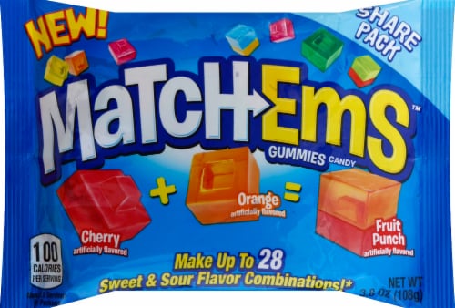 Topps MatchEms™ Gummy Candy Share Pack Perspective: front