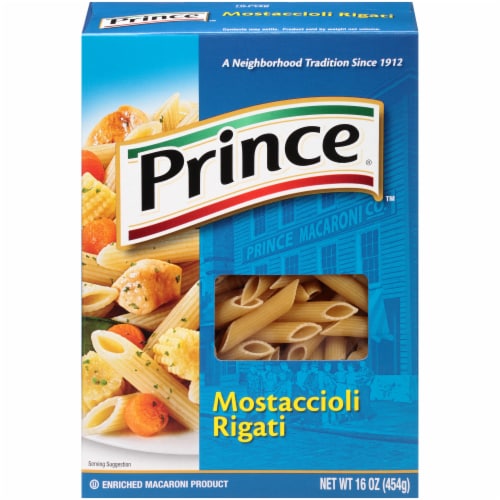 Prince Mostaccioli Rigati Pasta Perspective: front