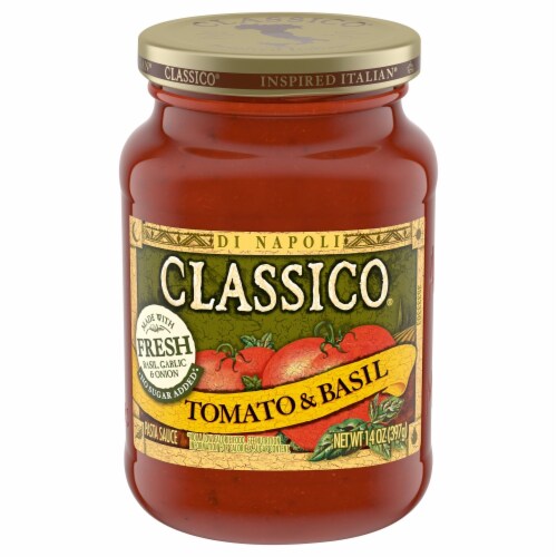 Classico® Tomato & Basil Pasta Sauce Perspective: front