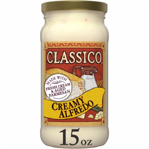 Classico Creamy Alfredo Spaghetti Pasta Sauce Perspective: front