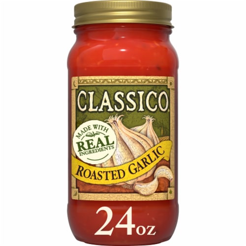 Classico Roasted Garlic Spaghetti Pasta Sauce Perspective: front