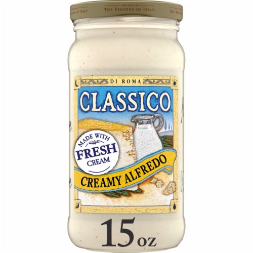 Classico Light Creamy Alfredo Spaghetti Pasta Sauce Perspective: front