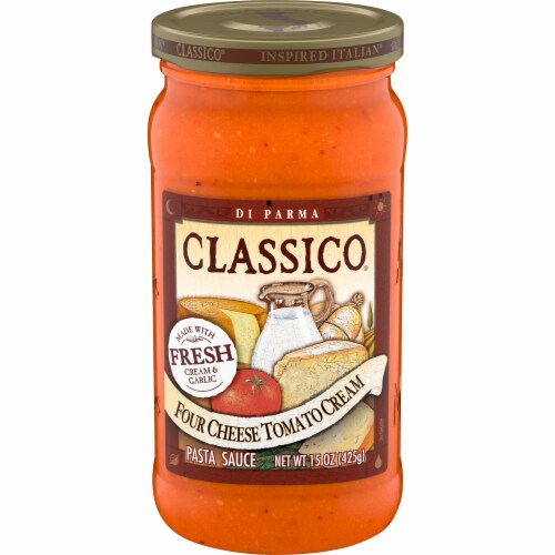 Classico Four Cheese Tomato Cream Pasta Sauce Perspective: front