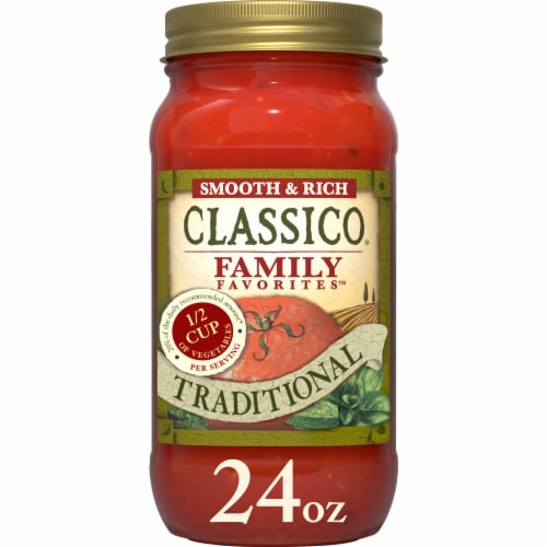 Classico Family Favorites Traditional Smooth & Rich Spaghetti Pasta Sauce Perspective: front