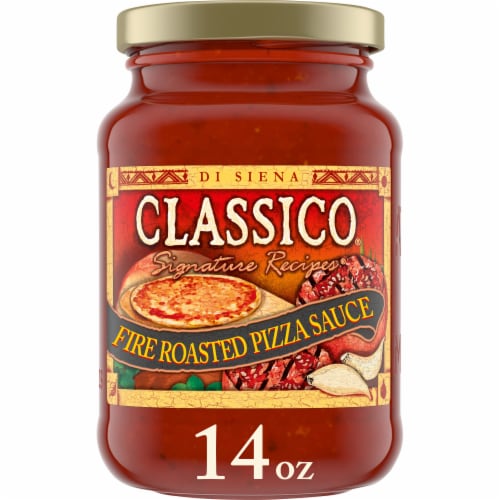 Classico Signature Recipes Fire Roasted Pizza Sauce, Jar Perspective: front